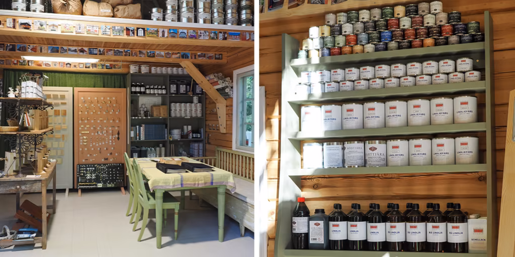 Material och produkter för byggnadsvård i Trähus Butiken